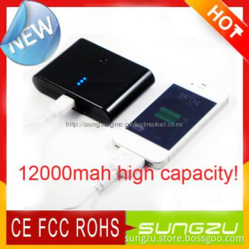 High capacity power bank battery charger for Iphone4s 12000mah